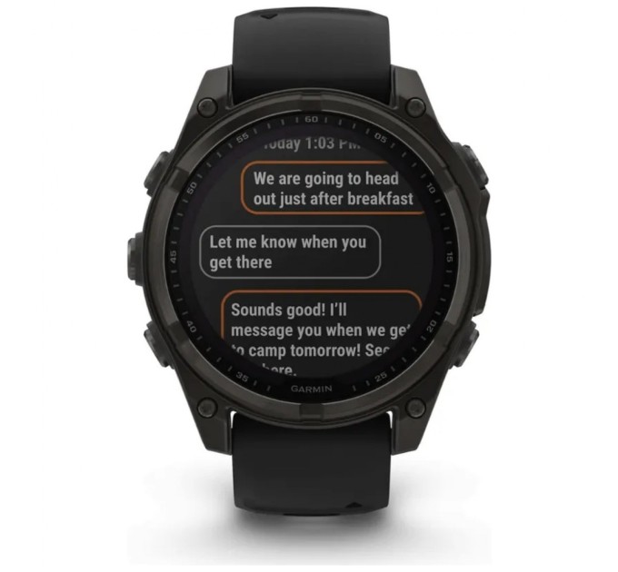 Смарт-годинник Garmin fenix 8 51mm,Saph Solar,CrbnGry Ti/Blk,Blk/PblGryBnd (010-02907-11)