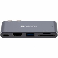 Порт-реплікатор Canyon Docking Station with 5 ports, Thunderbolt 3, Input 100-240V (CNS-TDS05DG)