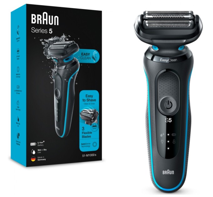 Електробритва Braun Series 5 51-M1000s BLACK / MINT