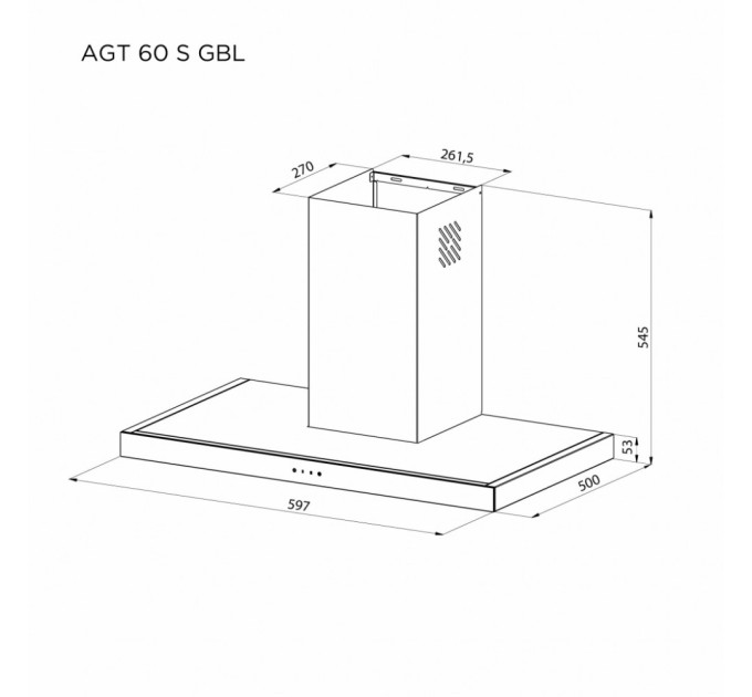 Витяжка кухонна Pyramida AGT 60 S GBL
