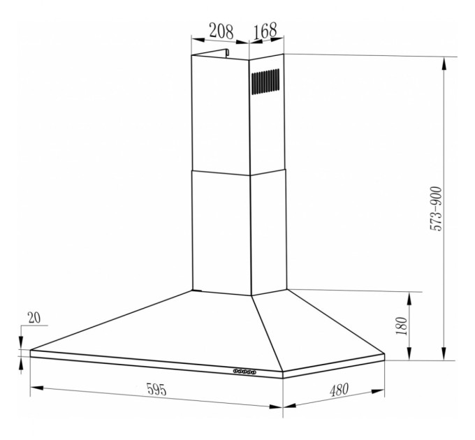Витяжка кухонна Grunhelm GVK 214 W