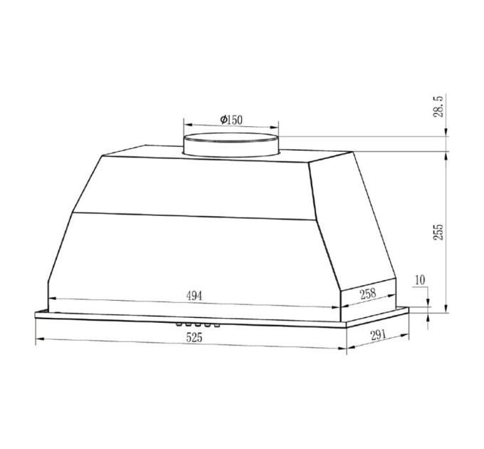 Витяжка кухонна Grunhelm GVC 020 I