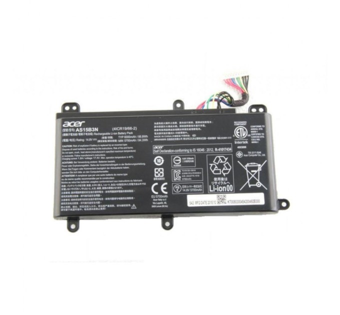 Аккумулятор для ноутбука Acer AS15B3N, 6000mAh, 8cell, 14.8V, Li-ion (A47270)