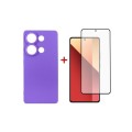 Чохол до мобільного телефона Dengos Kit for Xiaomi Redmi Note 13 Pro 4G case + glass (Purple) (DG-KM-64)