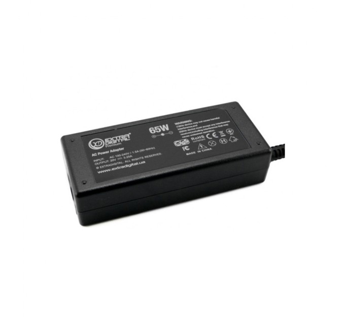 Блок живлення до ноутбуку Extradigital Lenovo 20V, 3.25A, 65W (4.0x1.7) (PSL3869)