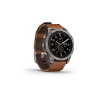 Смарт-годинник Garmin fenix 7 Pro Saph Solar, Ti w/Chestnut Lthr Band, Excl, GPS (010-02777-30)