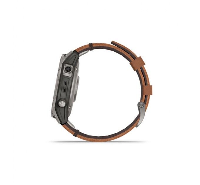 Смарт-часы Garmin fenix 7 Pro Saph Solar, Ti w/Chestnut Lthr Band, Excl, GPS (010-02777-30)