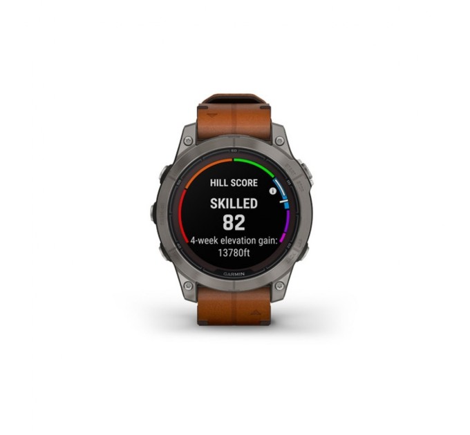 Смарт-часы Garmin fenix 7 Pro Saph Solar, Ti w/Chestnut Lthr Band, Excl, GPS (010-02777-30)