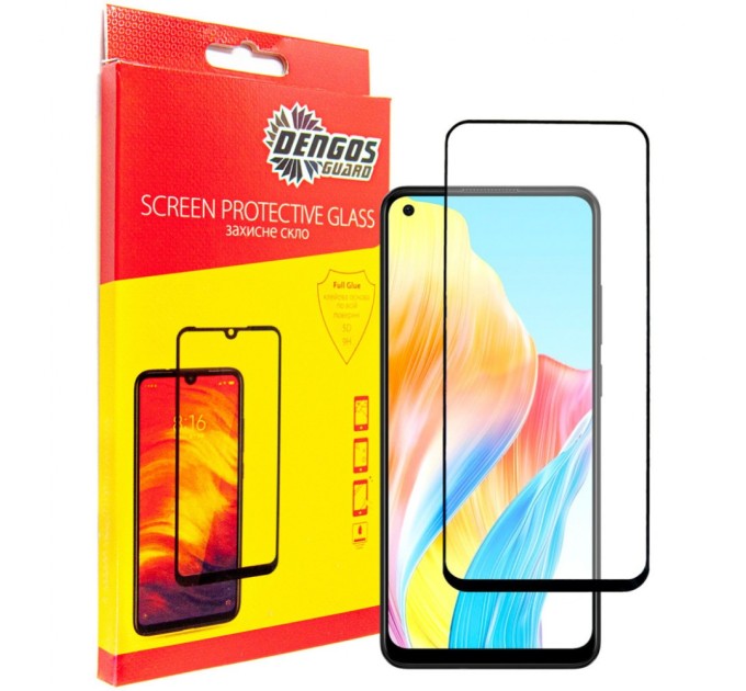 Скло захисне Dengos Full Glue Oppo A78 4G (black) (TGFG-313)