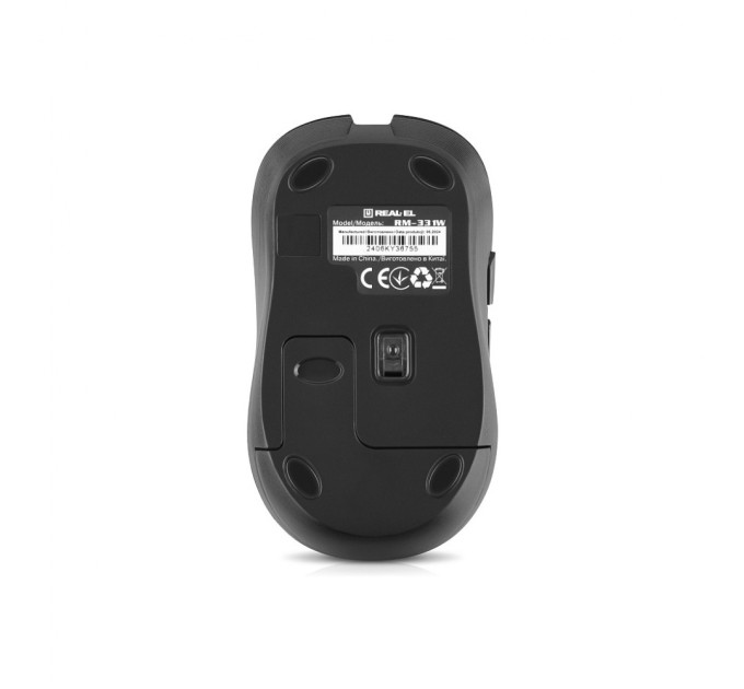 Мишка REAL-EL RM-331W Wireless Black (EL123200044)