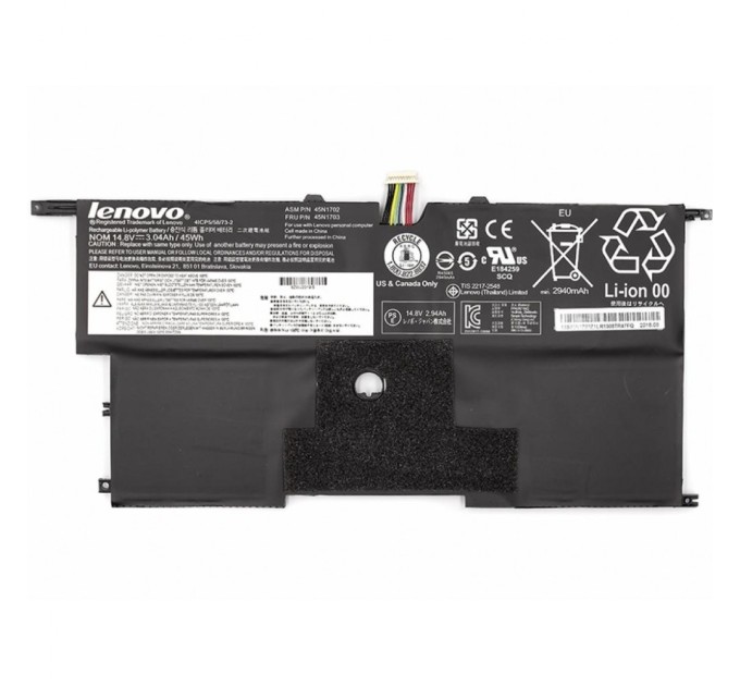 Акумулятор до ноутбука Lenovo ThinkPad X1 Carbon 14" 2nd (45N1700) 14.8V 45Wh (NB480678)