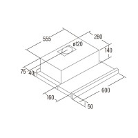 Витяжка кухонна Cata TF-2003 DURALUM 600