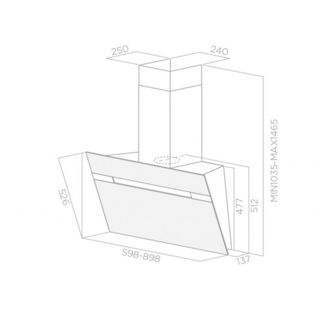 Витяжка кухонна Elica STRIPE WH/60/A/LX