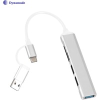 Концентратор Dynamode 5-in-1 USB Type-C/Type-A to 1хUSB3.0, 2xUSB 2.0, card-reader SD/MicroSD (DM-UH-518)