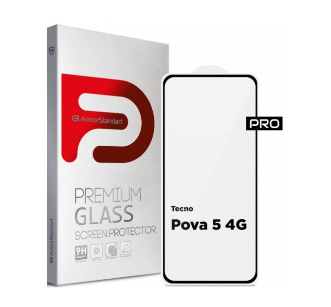 Скло захисне Armorstandart Pro Tecno Pova 5 4G Black (ARM68938)