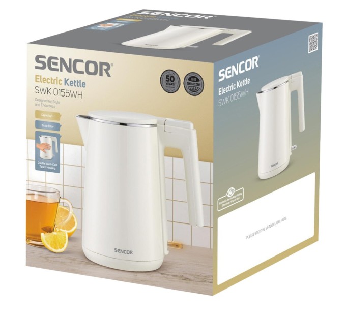 Електрочайник Sencor SWK0155WH