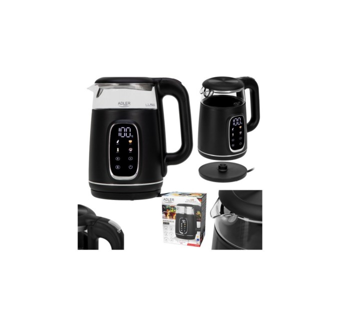 Електрочайник Adler AD 1305 black silver