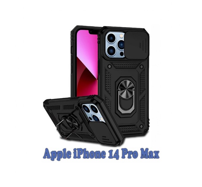 Чохол до мобільного телефона BeCover Military Apple iPhone 14 Pro Max Black (708176)