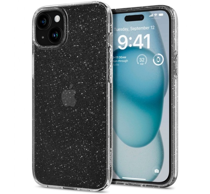 Чохол до мобільного телефона Spigen Apple iPhone 15 Liquid Crystal Glitter Crystal Quartz (ACS06788)