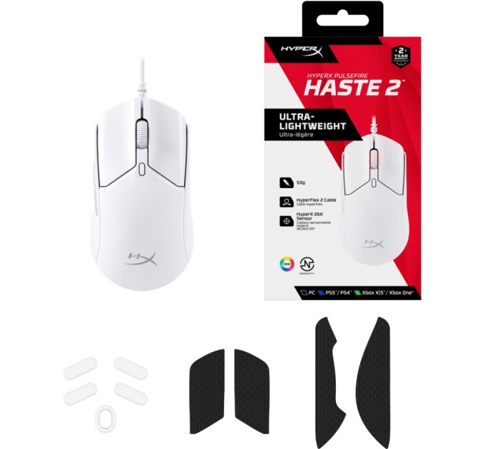 Мышка HyperX Pulsefire Haste 2 USB White (6N0A8AA)