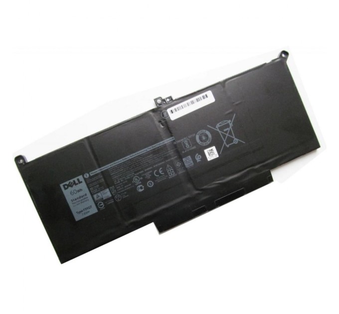 Акумулятор до ноутбука Dell Latitude 7280 F3YGT, 7500mAh (60Wh), 4cell, 7.6V, Li-ion (A47413)