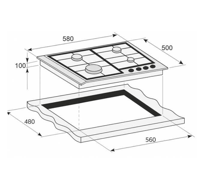 Варочна поверхня PRIME Technics PGH 50016 FIXC
